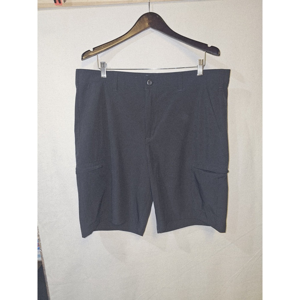 Birdie Bound Shorts Men's‎ 38 Performance Golf Polyester Spandex Black Zip Cargo